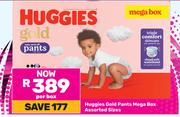  Huggies Gold Pants Mega Box Assorted Sizes-Per Box