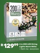 4m 200 LED String Lights Warm White