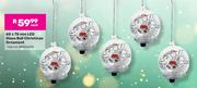 60 x 75mm LED Glass Ball Christmas Ornament-Each