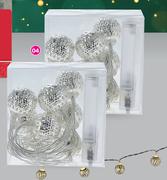 25mm Silver Metal Balls LED Wire Lights-Each