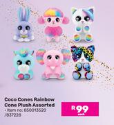 Coco Cones Rainbow Cone Plush Assorted-Each