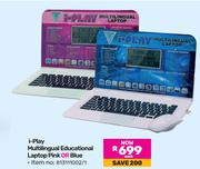 i-Play Multilingual Educational Laptop Pink Or Blue-Each