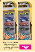 Zuru Metal Machines Play Car Set 5 Pack-Each
