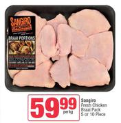 Sangiro Fresh Chicken Braai Pack 5 Or 10 Piece-Per Kg