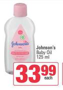 Johnson's Baby Oil-125ml Each