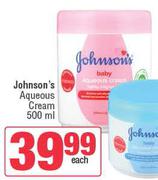 Johnson's Aqueous Cream-500ml Each