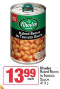 Rhodes Baked Beans In Tomato Sauce-410g