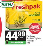 Freshpak Rooibos Tagless Teabags-80's Pack