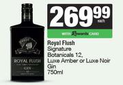 Royal Flush Signature Botanicals 12, Luxe Amber Or Luxe Noir Gin-750ml