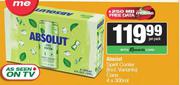 Absolut Spirit Cooler Cans-4 x 300ml Per Pack