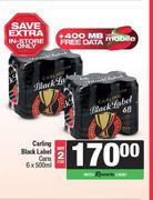 Carling Black Label Cans-For 2 x 6 x 500ml