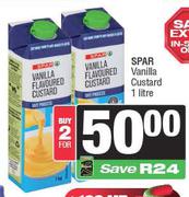 Spar Vanilla Custard-For 2 x 1Ltr