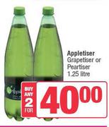 Appletiser Grapetiser Or Peartiser-For Any 2 x 1.25Ltr