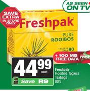 Freshpak Rooibos Tagless Teabags-80's Pack