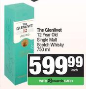 The Glenlivet 12 Year Old Single Malt Scotch Whisky-750ml Each