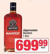 Jagermeister Manifest-1L Each