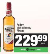 Paddy Irish Whisky-750ml Each