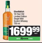 Glenfiddich 16 Year Old Limited Edition Single Malt Scotch Whisky-750ml Each