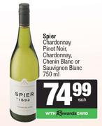 Spier Chardonnay Pinot Noir, Chardonnay, Chenin Blanc Or Sauvignon Blanc-750ml Each