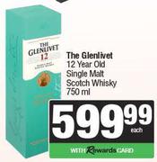 The Glenlivet 12 Year Old Single Malt Scotch Whisky-750ml