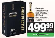 Jameson Select Reserve Irish Whisky Gift Pack (Incl. Glasses)-750ml Per Pack