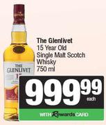 The Glenlivet 15 Year Old Single Malt Scotch Whisky-750ml