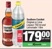 Southern Comfort Original Or Lime Liqueur 750ml And Lemonade 1Ltr-For Both