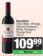 Beyerskloof Chenin Blanc, Pinotage, Cabernet Sauvignon, Merlot, Pinotage Or Pinotage Rose-750ml Each