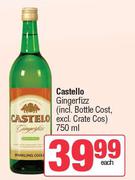Castello Gingerfizz (Incl. Bottle Cost, Excl. Crate Cost)-750ml