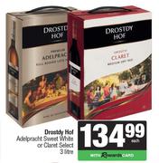 Drostdy Hof Adelpracht Sweet White Or Claret Select-3Ltr Each