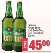 Hunters Return Bottles (Incl. Bottle Cost, Excl. Crate Cost)-For 2 x 600ml