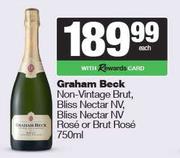 Graham Beck Non Vintage Brut,Bliss Nectar NV,Bliss Nectar NV Rose Or Brust Rose-750ml