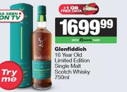 Glenfiddich 16 Year Old Limited Edition Single Malt Scotch Whisky-750ml 