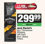 Jack Daniel's No.7 Tennessee Whisky Gift Pack (Incl Glass)-750ml Per Pack
