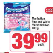 Manhattan Pink & White Marshmallows-400g Each