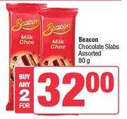 Beacon Chocolate Slabs Assorted-For 2 x 80g