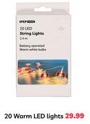 20 Warm LED Lights