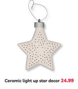 Ceramic Light Up Star Decor