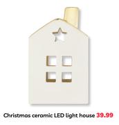 Christmas Ceramic LED Light House