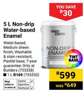 Fired Earth 5L Non Drip Water Based Enamel