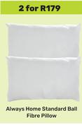 Always Home Standard Ball Fibre Pillow-For 2