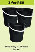 Miss Molly 9Ltr Plastic Bucket-For 3