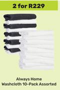 Always Home Washcloth 10-Pack Assorted-For 2