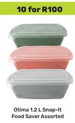 Otima 1.2Ltr Snap-it Food Saver Assorted-For 10 