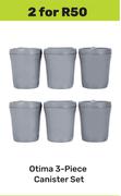 Otima 3-Piece Canister Set-For 2