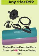 Trojan 10mm Exercise Mats Assorted or 3-Piece Toning Set-For Any 1