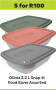 Otima 2.2Ltr Snap-it Food Saver Assorted-For 5