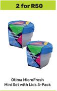 Otima Micro Fresh Mini Set With  Lids (5-Pack)-For 2