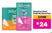 Stayfree Maxi Pads Assorted-For 2 x 8s