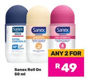 Sanex Roll On-For Any 2 x 50ml